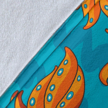 Octopus Pattern Print Design A02 Premium Blanket