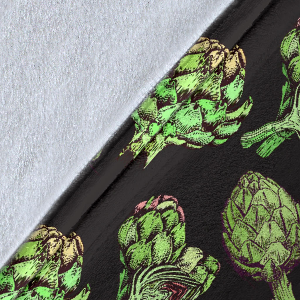 Artichoke Pattern Print Design 02 Premium Blanket