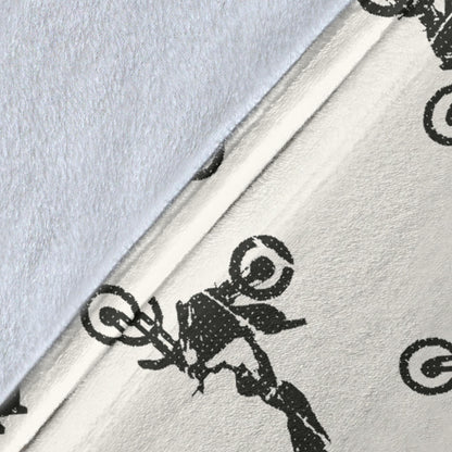 Motocross Pattern Print Design 03 Premium Blanket