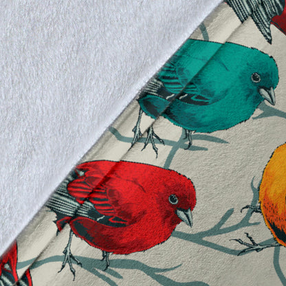 Birds Pattern Print Design 04 Premium Blanket