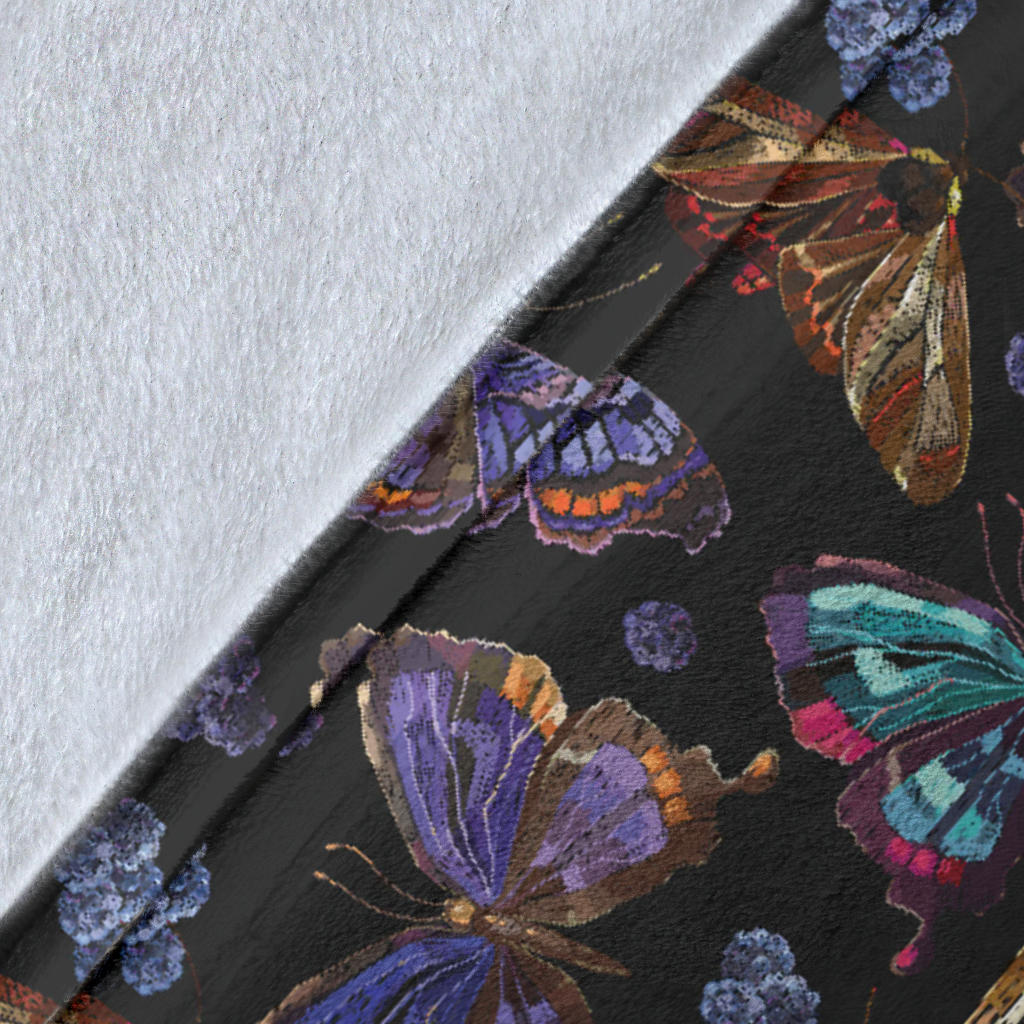 Butterfly Pattern Print Design 013 Premium Blanket
