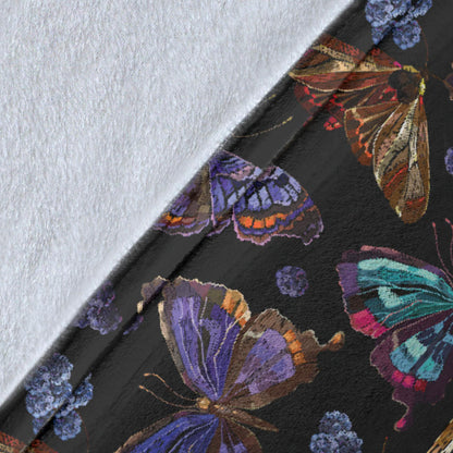 Butterfly Pattern Print Design 013 Premium Blanket