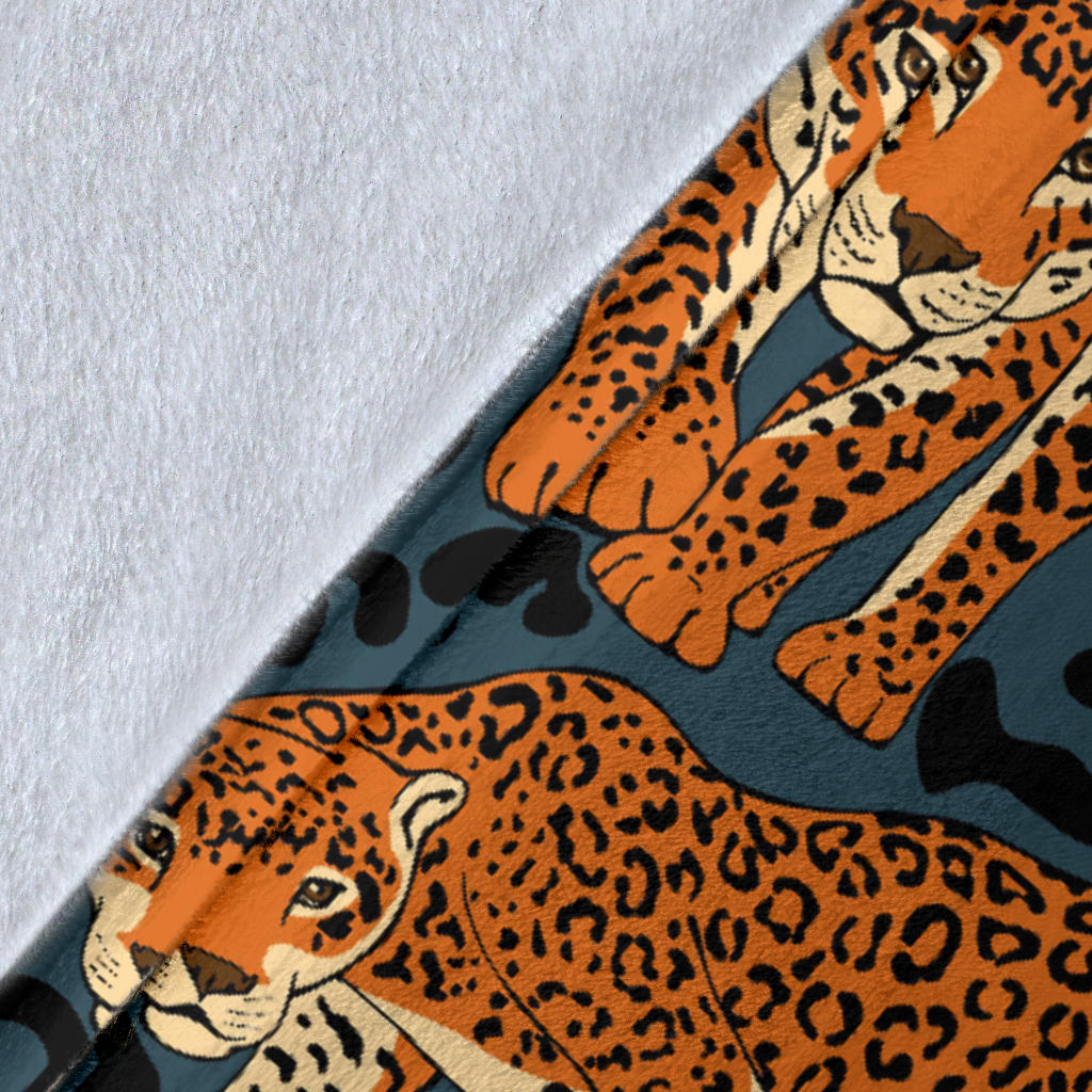 Jaguar Pattern Print Design 04 Premium Blanket