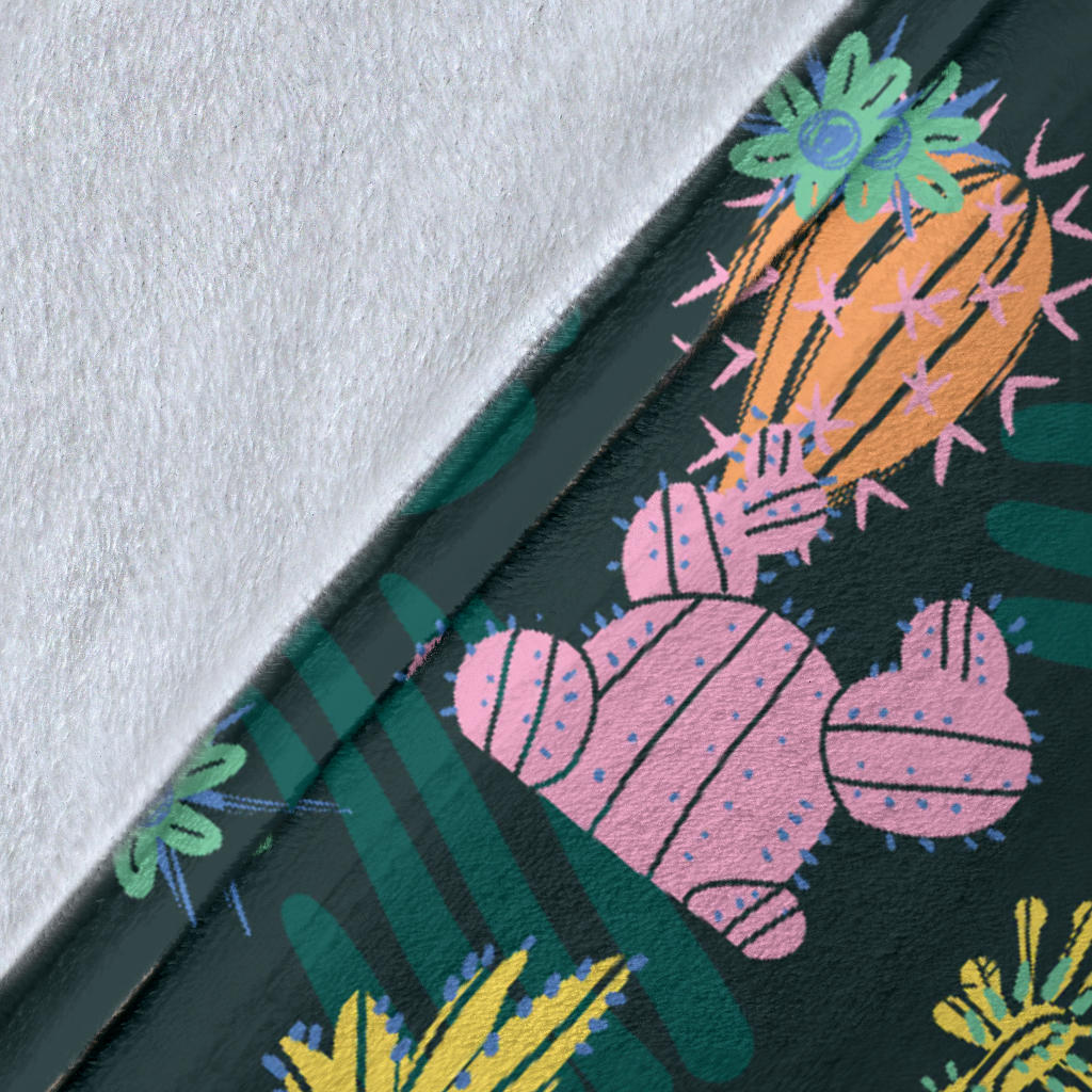 Cactus Pattern Print Design 05 Premium Blanket