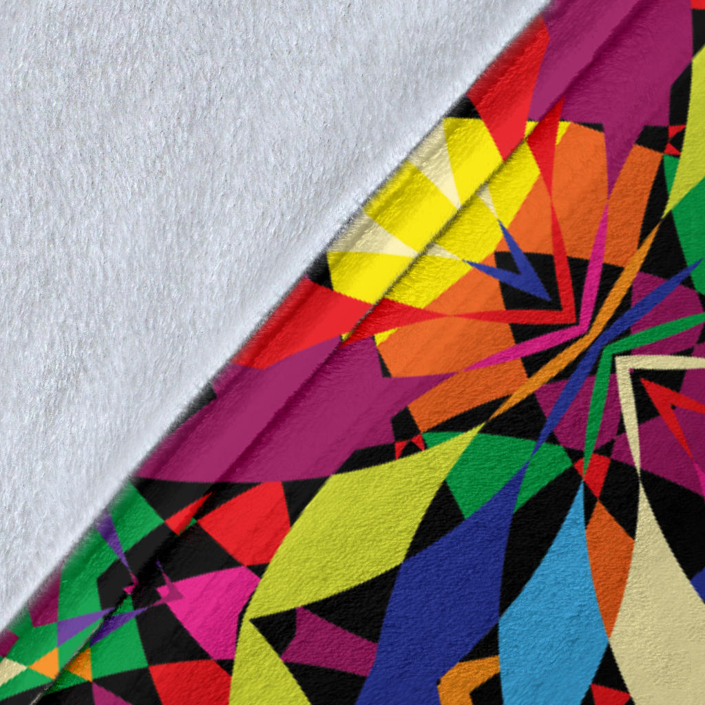 Kaleidoscope Pattern Print Design 02 Premium Blanket