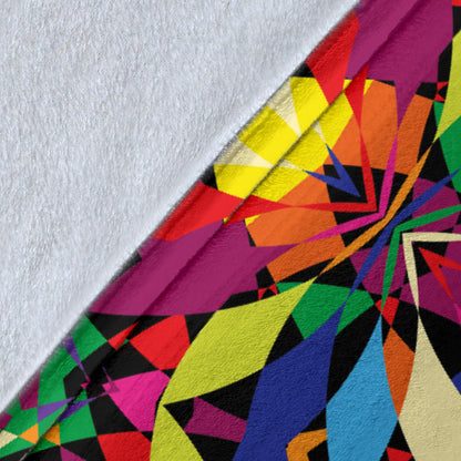 Kaleidoscope Pattern Print Design 02 Premium Blanket