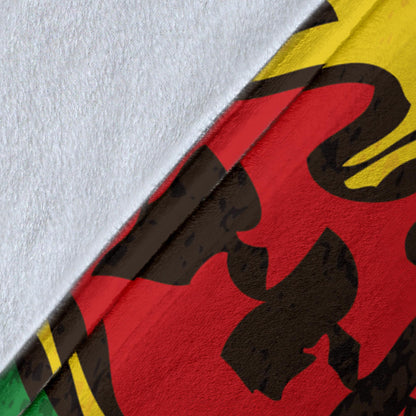 Rasta Pattern Print Design A01 Premium Blanket