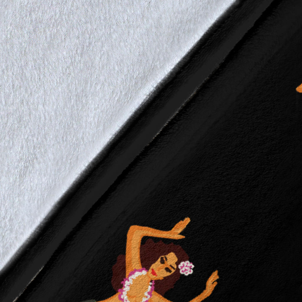 Hula Dancers Girl Pattern Print Design 01 Premium Blanket
