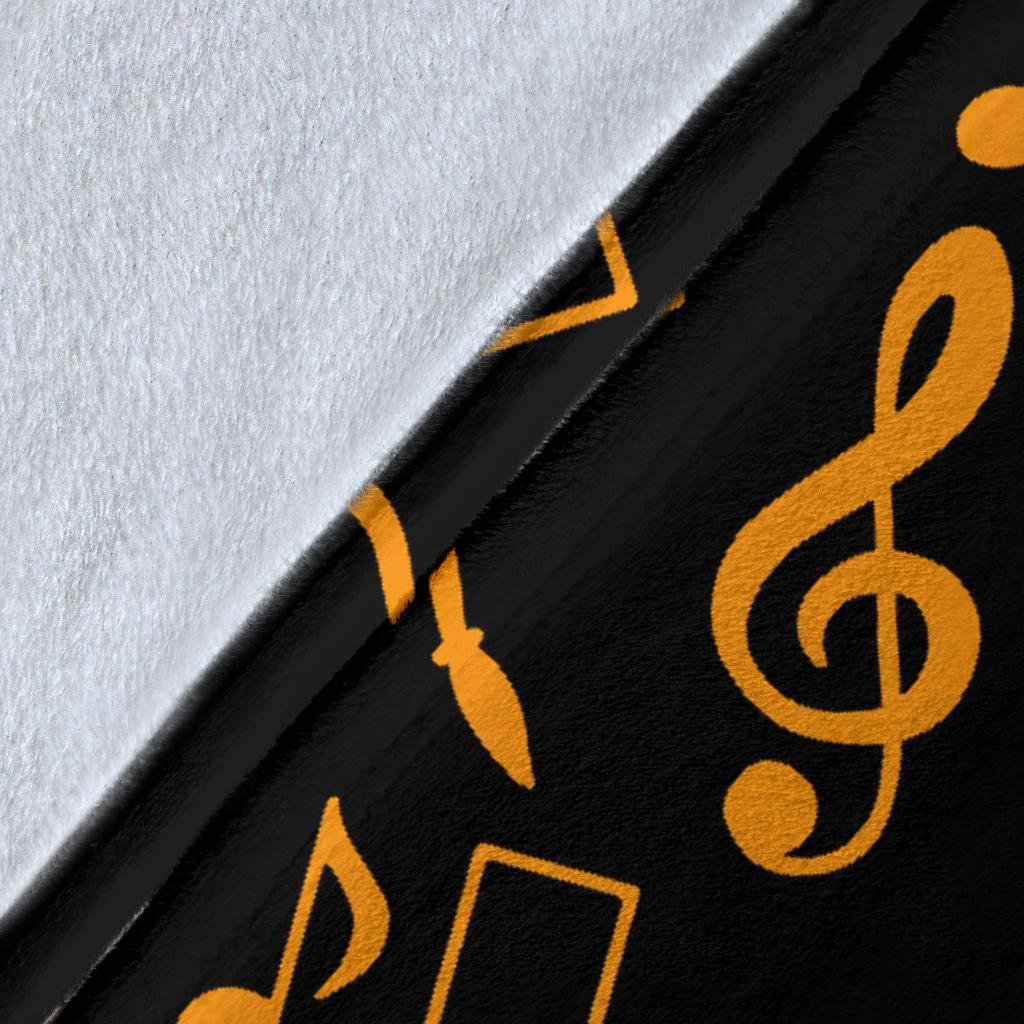 Saxophone Pattern Print Design 02 Premium Blanket