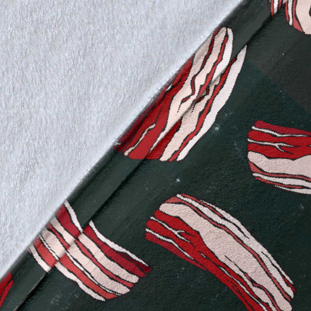 Bacon Pattern Print Design 02 Premium Blanket