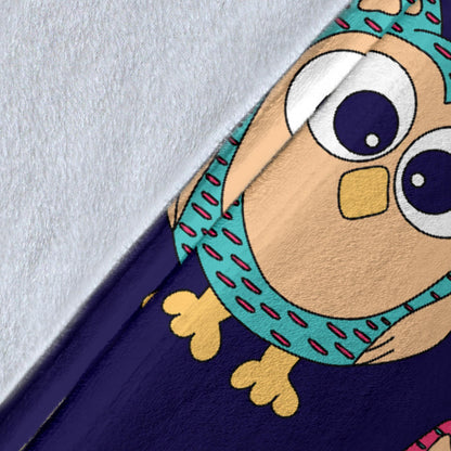 Owl Pattern Print Design A06 Premium Blanket