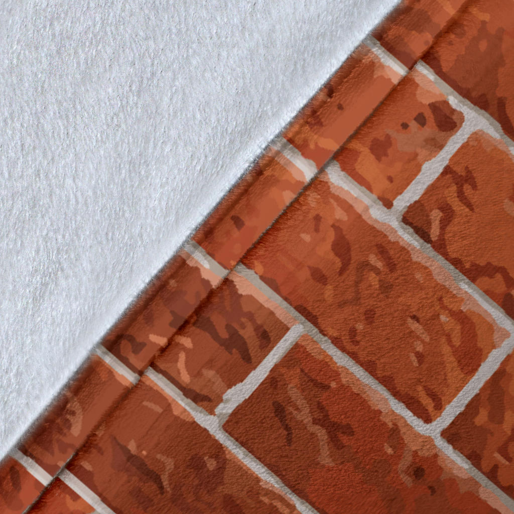 Brick Brown Pattern Print Design 02 Premium Blanket