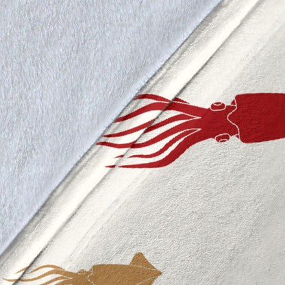 Giant Squid Pattern Print Design 01 Premium Blanket