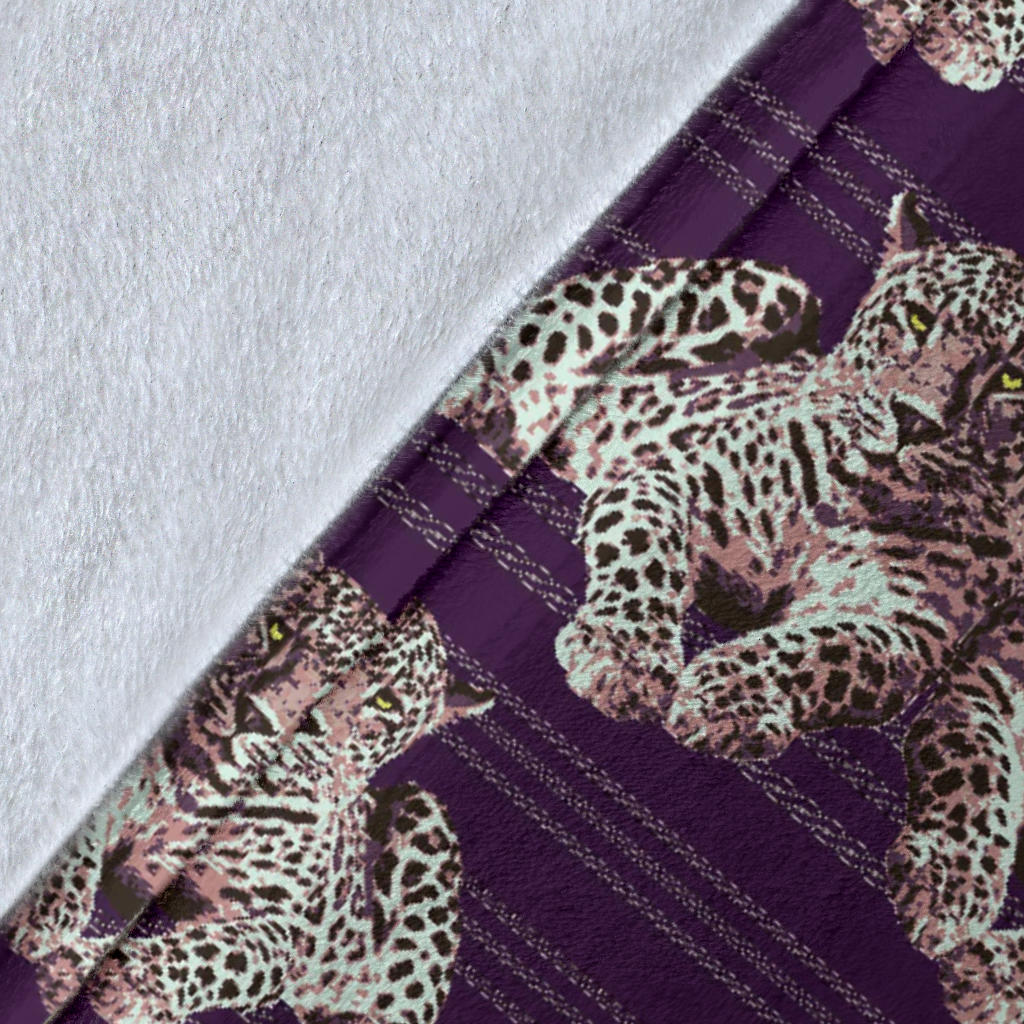 Leopard Pattern Print Design 01 Premium Blanket