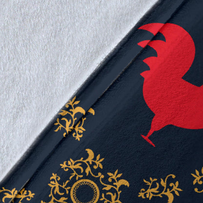 Rooster Pattern Print Design A02 Premium Blanket