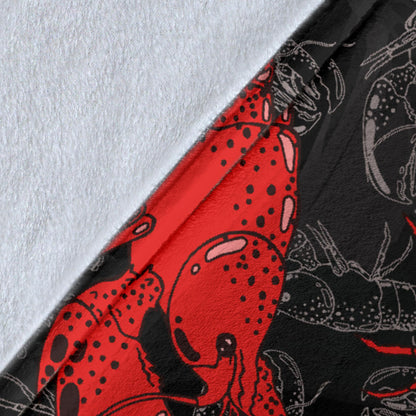 Lobster Pattern Print Design 04 Premium Blanket