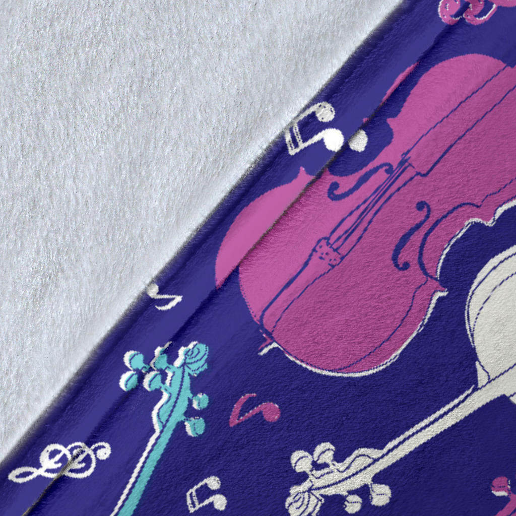 Cello Pattern Print Design 01 Premium Blanket