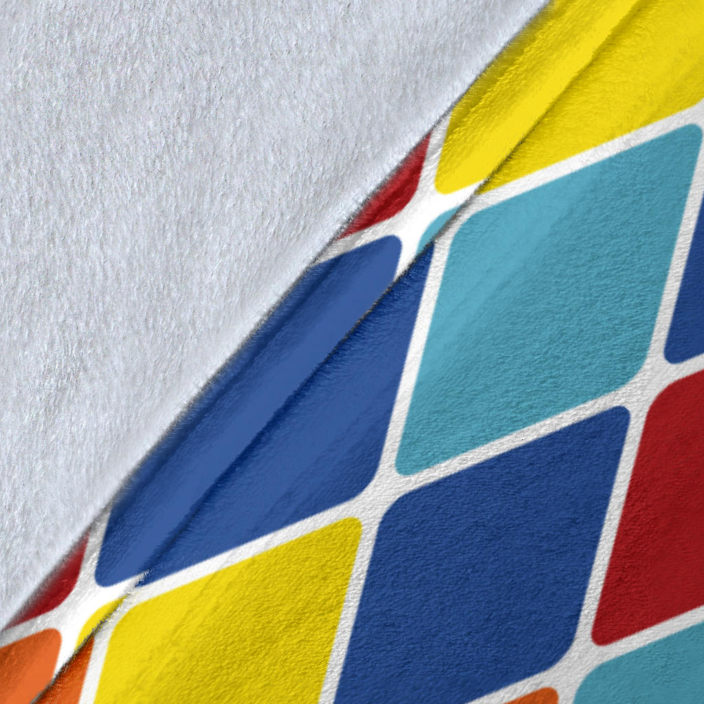 Harlequin Pattern Print Design 01 Premium Blanket
