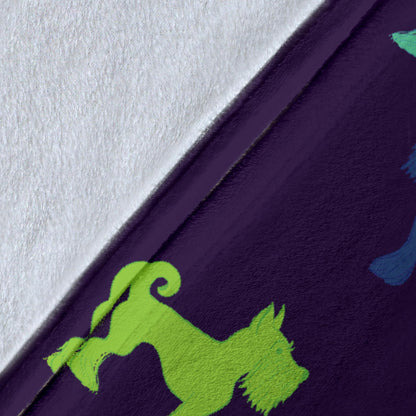 Schnauzers Pattern Print Design A05 Premium Blanket