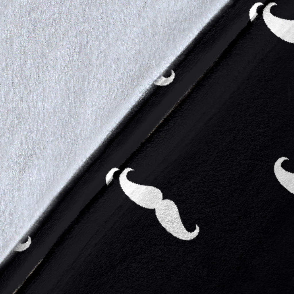 Mustache Pattern Print Design A04 Premium Blanket
