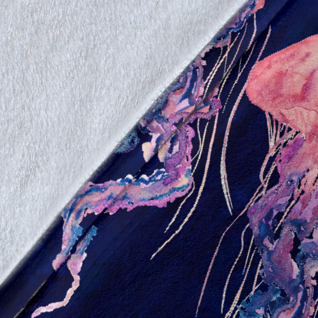 Jellyfish Pattern Print Design 03 Premium Blanket