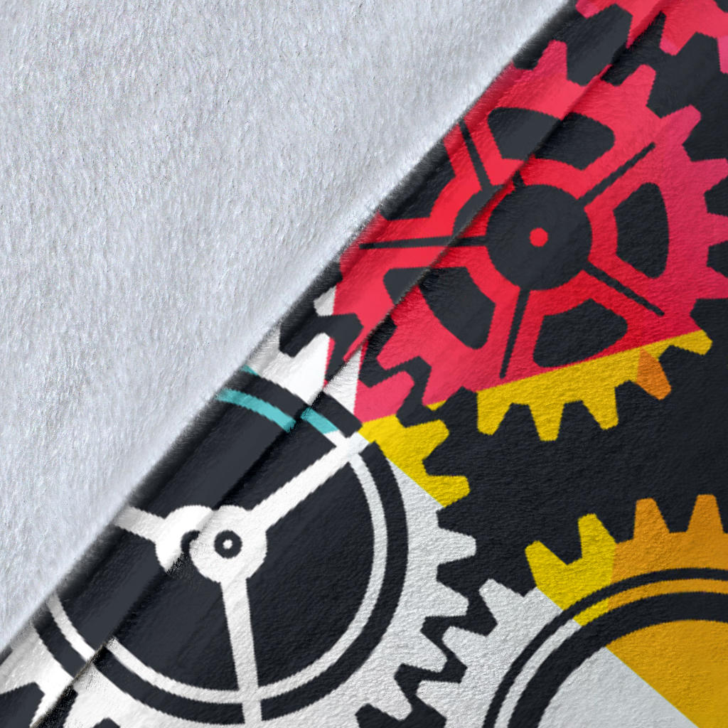 Mechanic Pattern Print Design 02 Premium Blanket