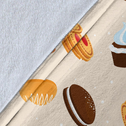 Biscuit Pattern Print Design 01 Premium Blanket