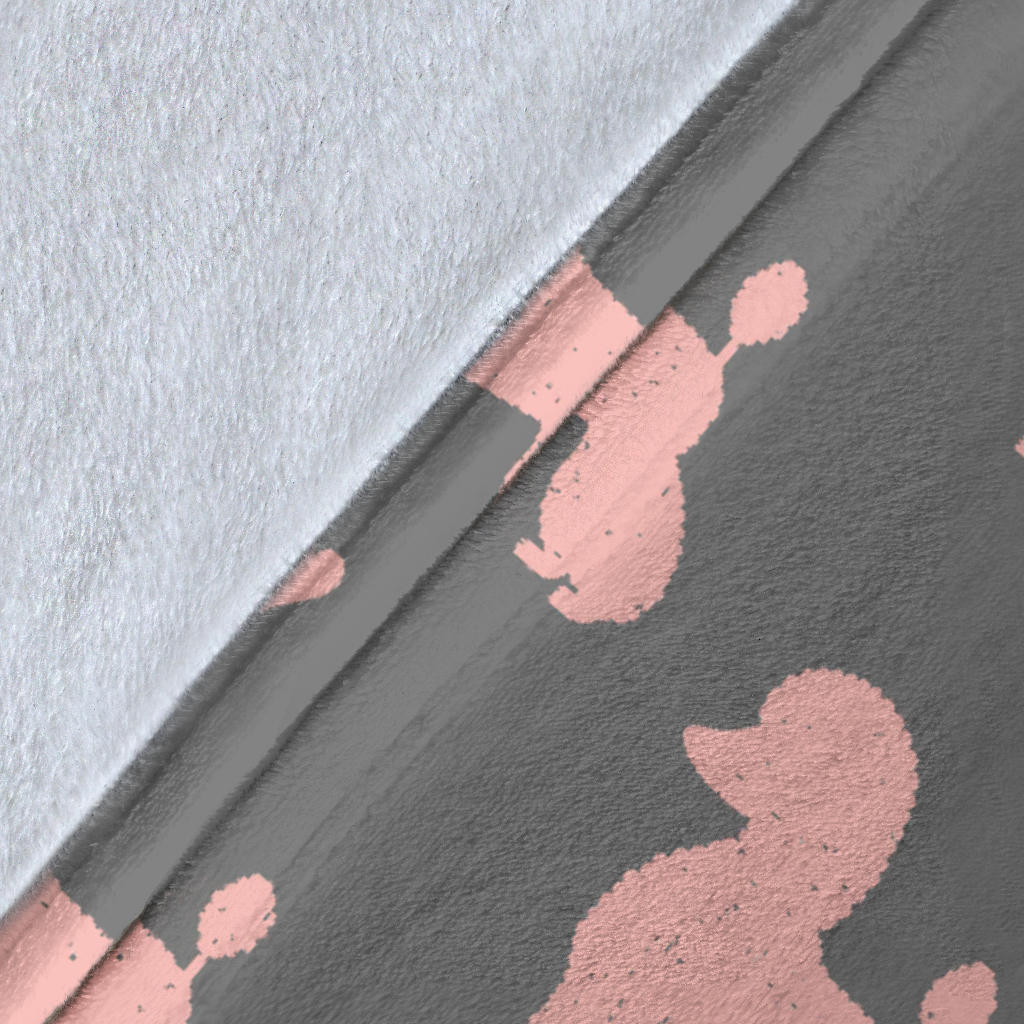 Poodle Pattern Print Design A02 Premium Blanket