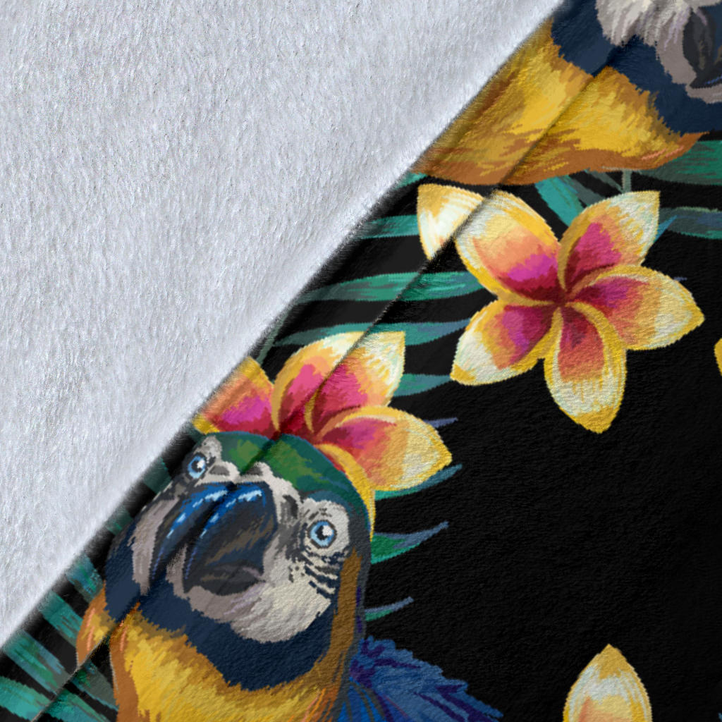 Macaw Pattern Print Design 01 Premium Blanket