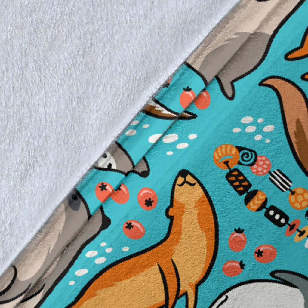 Ferret Pattern Print Design 03 Premium Blanket