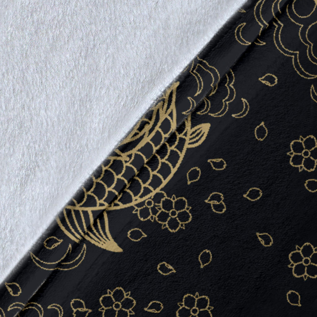 KOI Fish Pattern Print Design 02 Premium Blanket