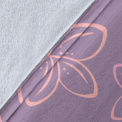 Plumeria Pattern Print Design A01 Premium Blanket
