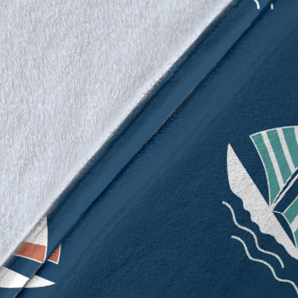 Sailing Ships Pattern Print Design A02 Premium Blanket