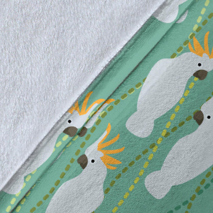 Cockatoo Pattern Print Design 01 Premium Blanket