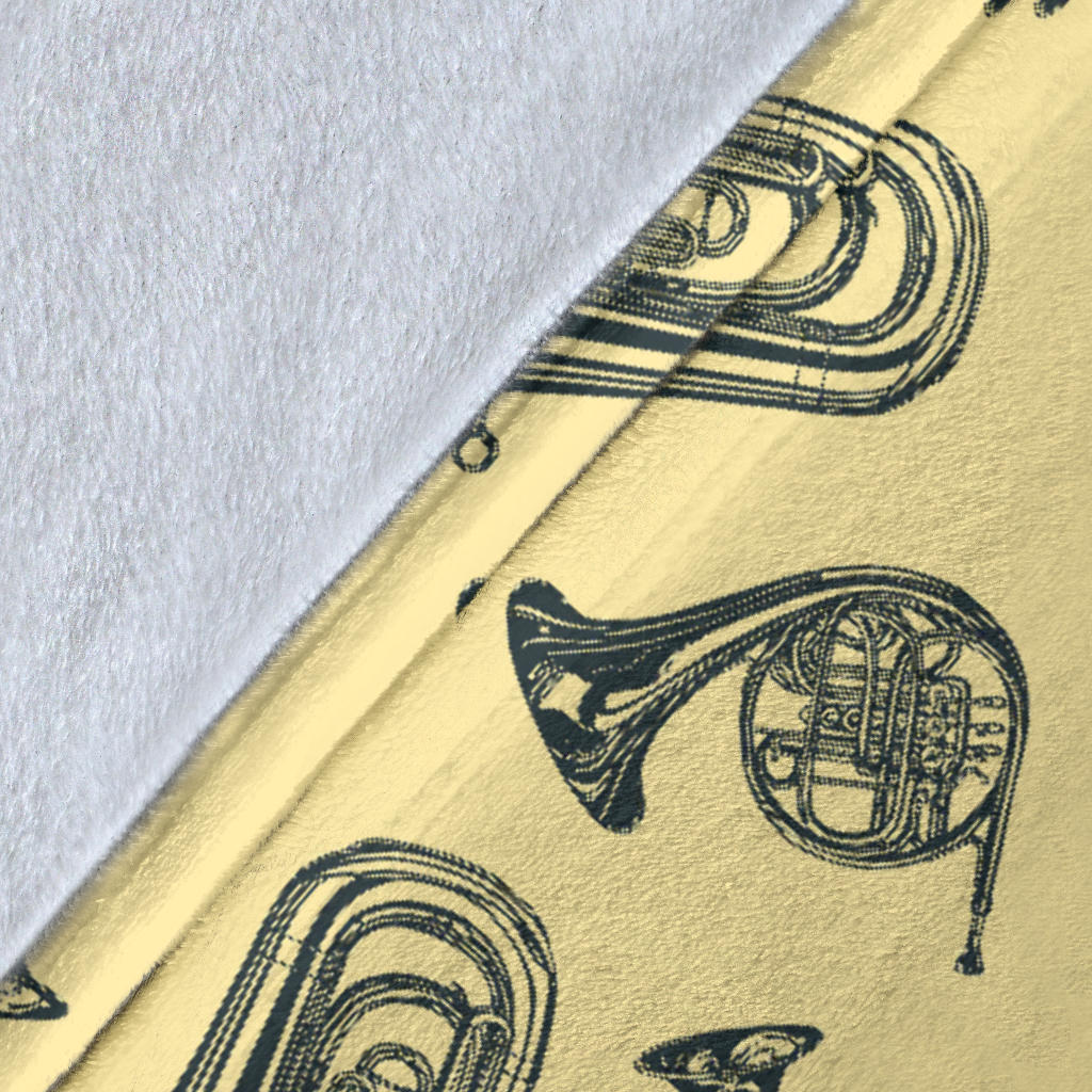 Tuba Pattern Print Design 01 Premium Blanket