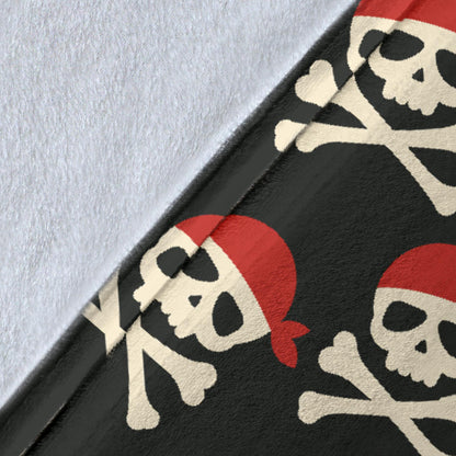 Pirate Pattern Print Design A04 Premium Blanket
