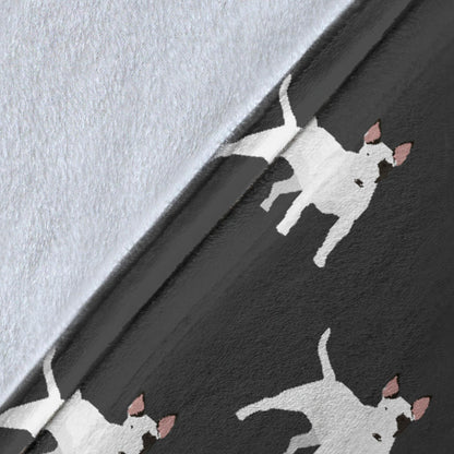 Bull Terriers Pattern Print Design 02 Premium Blanket