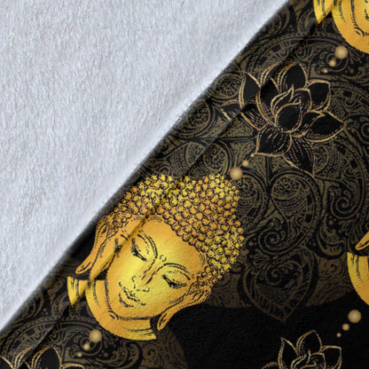 Buddha Pattern Print Design 04 Premium Blanket