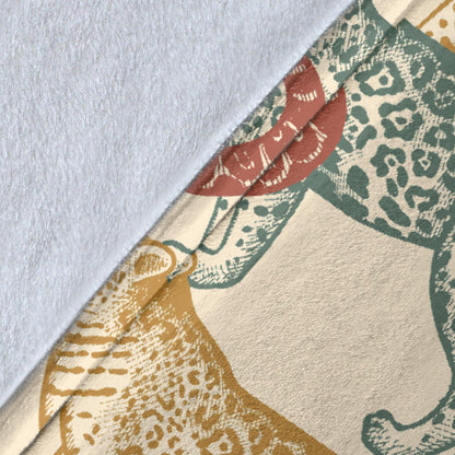 Jaguar Pattern Print Design 01 Premium Blanket