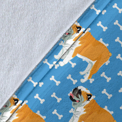 Bulldogs Pattern Print Design 06 Premium Blanket