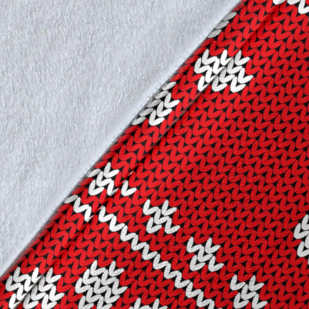 Knit Paw Pattern Print Design 03 Premium Blanket