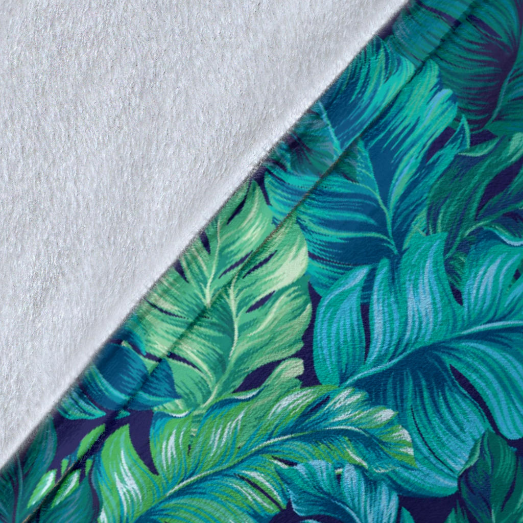 Banana Leaf Pattern Print Design 06 Premium Blanket