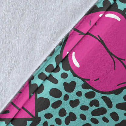 Lip Pattern Print Design 04 Premium Blanket