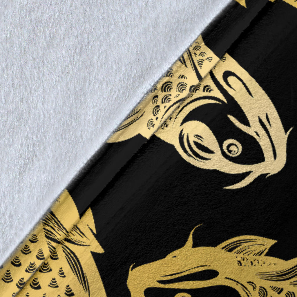 KOI Fish Pattern Print Design 03 Premium Blanket