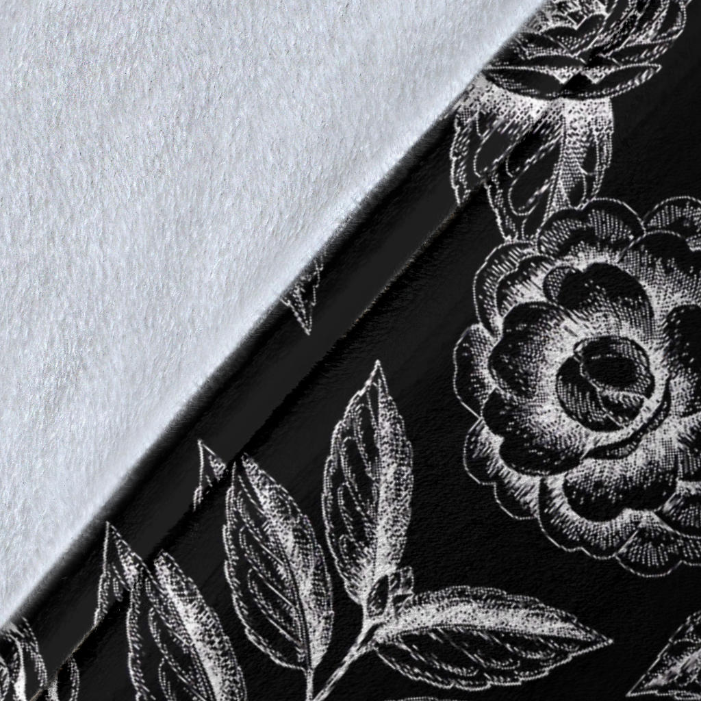 Camellia Pattern Print Design 02 Premium Blanket