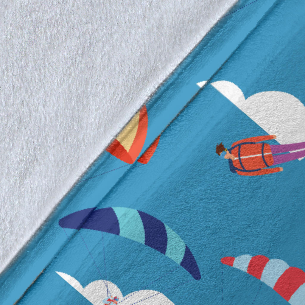 Skydiving Pattern Print Design 03 Premium Blanket