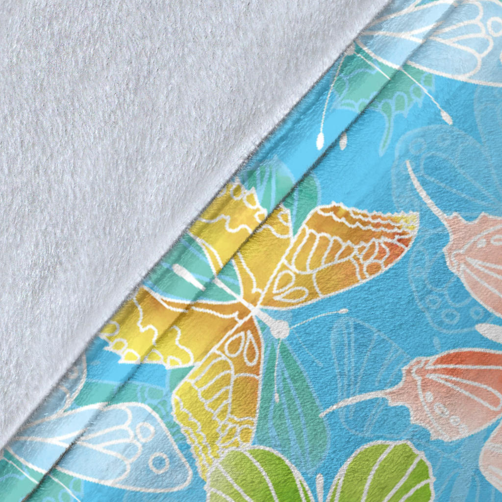 Butterfly Pattern Print Design 05 Premium Blanket