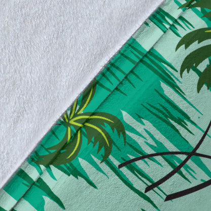 Palm Tree Pattern Print Design A01 Premium Blanket