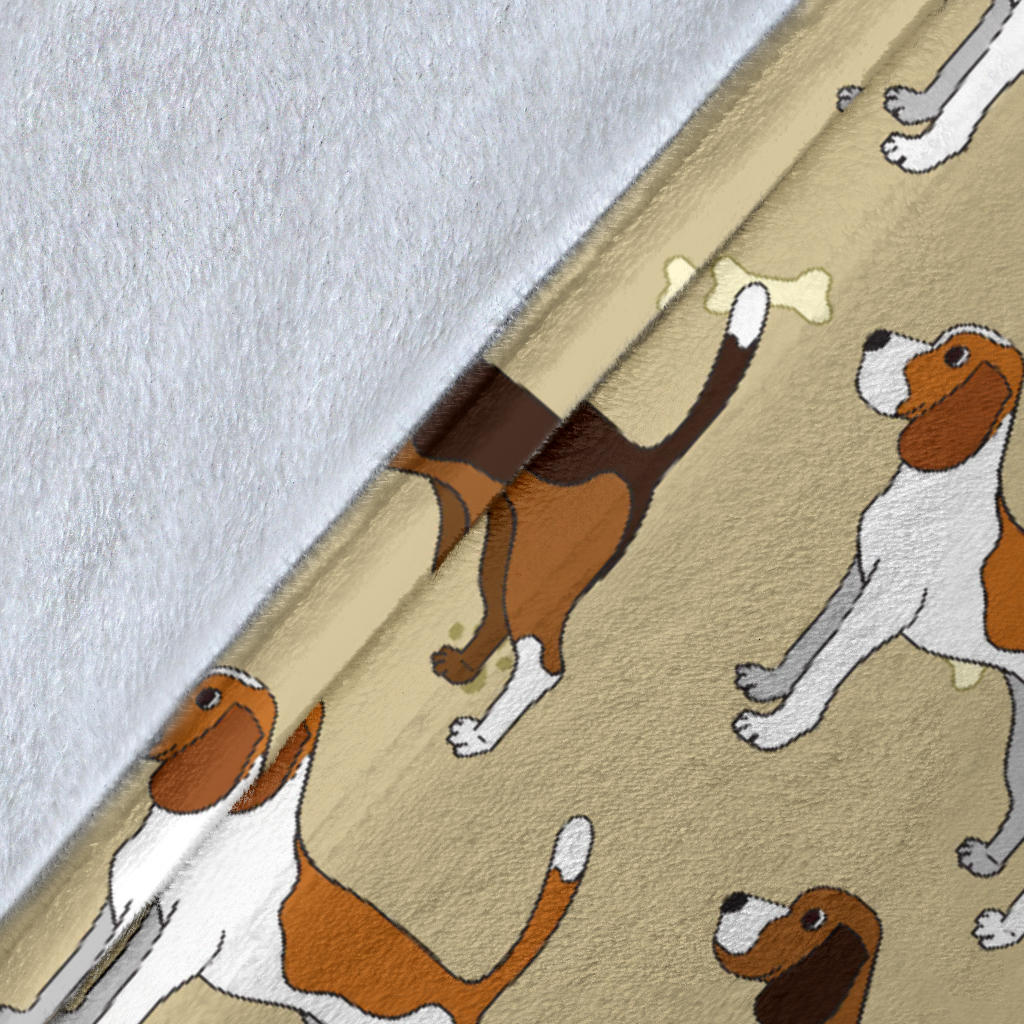 Beagle Pattern Print Design 01 Premium Blanket