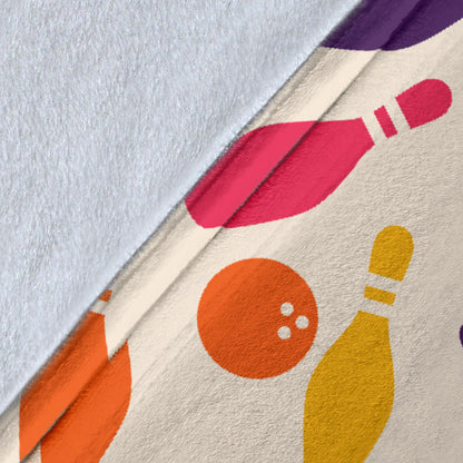 Bowling Pattern Print Design 06 Premium Blanket